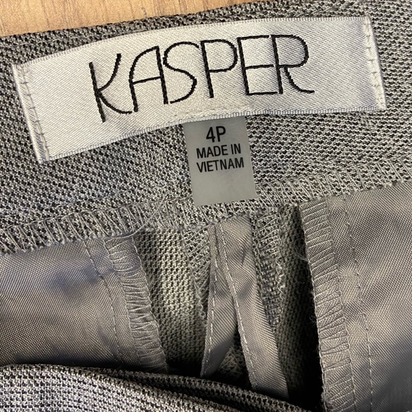 Kasper Tab-Waist Trouser Pants Grey 4P New With Tags - Picture 3 of 7
